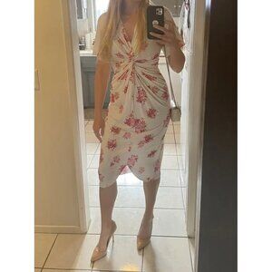 Les Reveries Front Twist Midi Dress – Size S, Flattering Silhouette